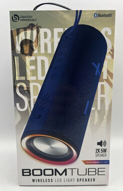 Lifestyle Advanced BoomTube Wireless LED Bluetooth Speaker Blue Open Box